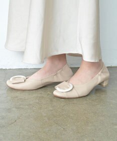 nouvelleRobe Oū 【本革・高反発】Big Buckle pumpsビッグバックル ヒールパンプス