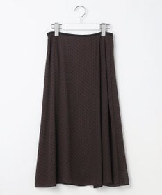 J.PRESS LADIES 【洗える】ドットフロッキープリント フレア スカート
