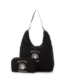 UNBILLION カシュカシュ cachecache / アニマルドローイング刺繍ナイロントート