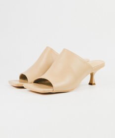 BONTRE 【PRECIEUX JOUET/プレシュウジュエ】ワイドスクエアスカルプチャーヒールミュール/019PJ