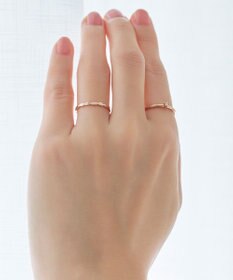 Phoebe 【金属アレルギー対応】2setグレイングリッターリング シャンパンゴールド