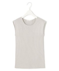 ICB 【UVカット・洗える】 オーガニックコットンリブ ノースリーブニット トープ系