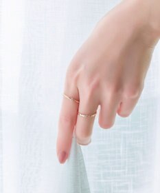 Phoebe 【金属アレルギー対応】2setグレイングリッターリング シャンパンゴールド