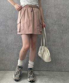 WEGO 【ウエストゴム】ナイロンカーゴミニスカート