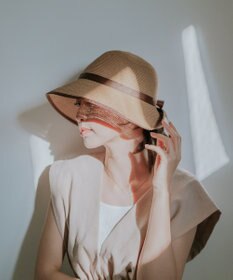 MOONBAT 【遮光98%以上/UPF50＋/UVカット】洗えるペーパーブレードリボンハット 手洗いOK/サイズ調整可能/抗菌防臭加工