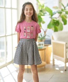 組曲 KIDS 【110-140㎝】フレアーギンガム ショートパンツ