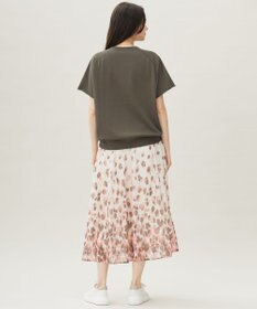 自由区 L 【洗える】グラデーションペタルプリント スカート