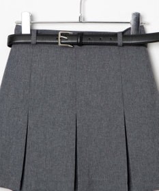 WEGO 【SCHOOLITEM】ベルト付ボックスプリーツスカパン