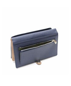 A.D.M.J. 【牛革】メタリックレザー/ガマグチ付ロングウォレット