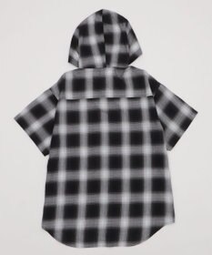 WEGO フードチェックBIGシャツ（S）