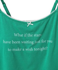 earth music&ecology メッセージプリントカップ付きキャミソール