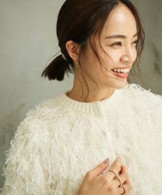 #Newans リボンヤーンニットカーディガン