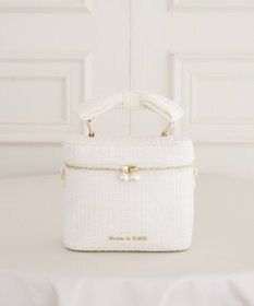 Maison de FLEUR ツイードキューブショルダーバッグ