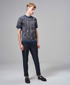 JOSEPH HOMME オリエンタルブラインドジャガード　クルーネック半袖ニットTEE
