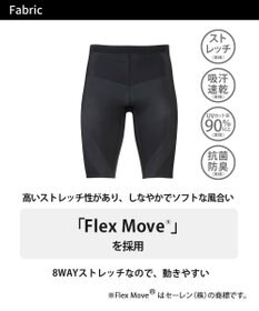 CW-X 【MEN】 CW-X メンズ スポーツタイツ ハーフ(ひざ上丈) 下半身サポート(股関節・腰・おしり・ふともも) マラソン 球技 HZO695 /ワコール