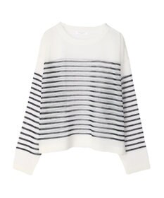 Green Parks シアーボーダーニットプルオーバー