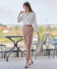 Tiaclasse 【小倉優子さん着用・洗える】カラーテーパードパンツ