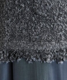 Tiaclasse 【洗える】ツイード見えフリンジニットベスト