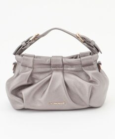 LA BAGAGERIE シープレザー　ギャザーミニマムバッグ