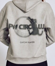 PW CIRCULUS 2025 NEW！【手洗い洗濯可】【WOMEN】キャットグラフィック スエードライク デタッチャブルフーディ ゴルフウェア レディース