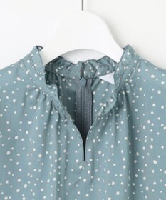 J.PRESS LADIES 【洗える・イージーケア】スパンローンランダムドット ブラウス