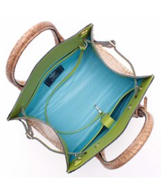 A.D.M.J. 【牛革】クロコ型押しサイドバックルトート25cm(ショルダーストラップ付)