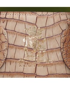 A.D.M.J. 【牛革】クロコ型押しサイドバックルトート25cm(ショルダーストラップ付)