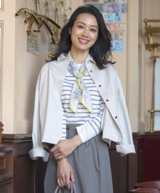 J.PRESS LADIES 【洗える】ツイルジャージー シャツ ジャケット