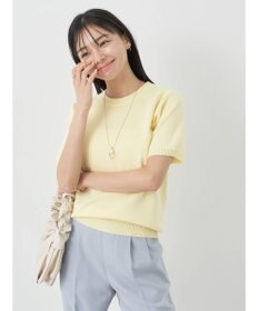 earth music&ecology 総針クルーネックハンソデプルオーバー