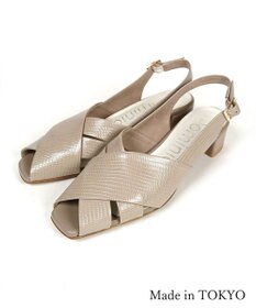 Dominic3 クロスベルト バックストラップ レザーサンダル