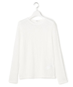 23区 L 【SLOW/一部店舗限定】リンクルレース シアー カットソー