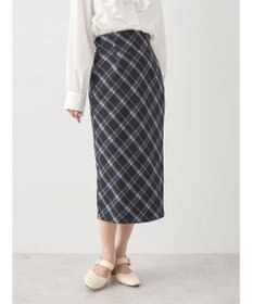 earth music&ecology チェック柄ナロースカート