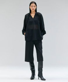 BEIGE， 【洗える】MOYE / シアーウールパフスリーブブラウス