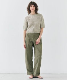 BEIGE， 【洗える・Precious 4月号掲載】TRITOMA / ラメクルーネック半袖ニット