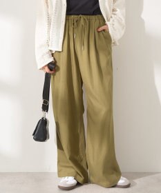 AMERICAN HOLIC 【接触冷感】リネンブレンドタックワイドパンツ