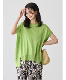 AMERICAN HOLIC 前振りニットフレンチスリーブプルオーバー