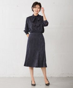 J.PRESS LADIES 【洗える】ジオメトリック マーメイド スカート