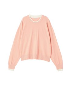 Green Parks アンチピリングレイヤード風ニットプルオーバー