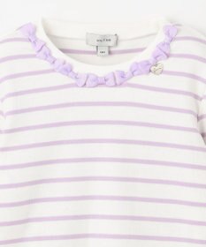 ANY KIDS リボン×ボーダー長袖Tシャツ