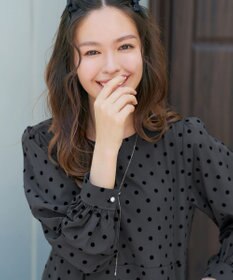 Tiaclasse L 【洗える】フロッキードットチュニック