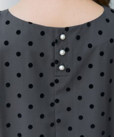 Tiaclasse L 【洗える】フロッキードットチュニック