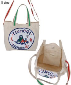 tsumori chisato CARRY トレジャーアイランド トートバッグ 2way ショルダーバッグ A4サイズ対応