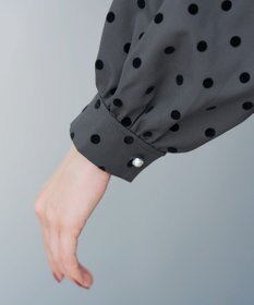 Tiaclasse L 【洗える】フロッキードットチュニック