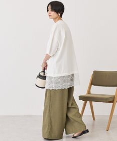 AMERICAN HOLIC カレッジロゴレースドッキングＴシャツ