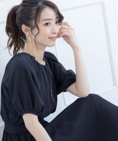 Tiaclasse 【洗える】麻調ギャザーワンピース