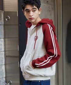 WEGO 【ユニセックス着用ITEM】ラグラングラフィックZIPパーカー