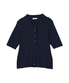 earth music&ecology ミニフリルポロカーディガン