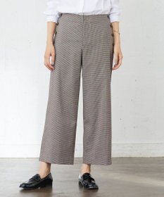 J.PRESS LADIES L 【洗える】Mixツイードチェック  セミワイド パンツ