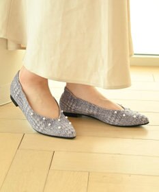 nouvelleRobe Oū 【本革・高反発】Pearl decoration ポインテッドトゥパンプス