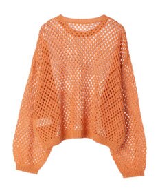 Green Parks メッシュ編みニットプルオーバー